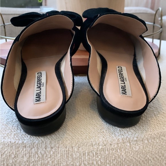 Karl Lagerfeld Size 7M Bow slides/mules. Gently used. - Picture 4 of 6